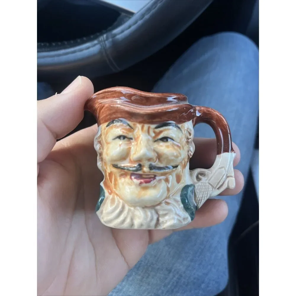 Vintage Mustache Man Gun Pirate Warrior Made in‎ Japan Coffee Tea Sauce Cup